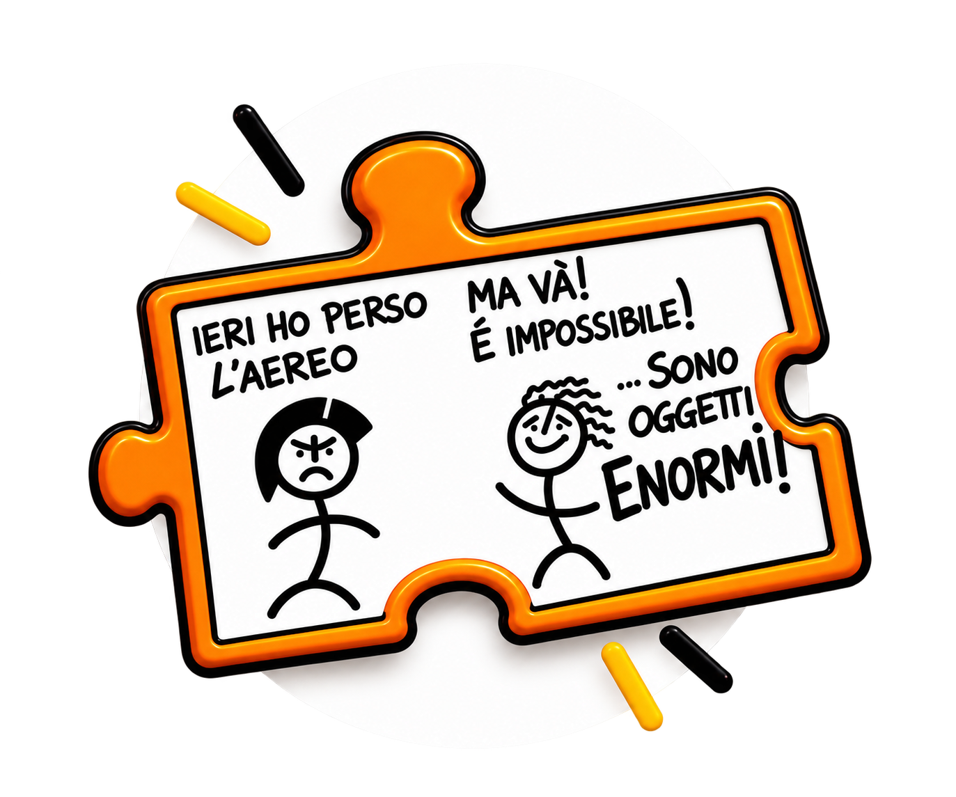 Creatività: vignetta puzzle
